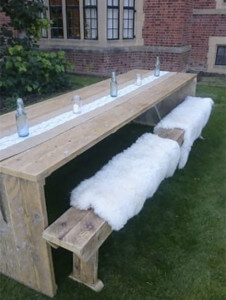 Wooden Bench Hire